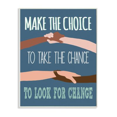 Stupell Industries Look for Change Phrase Diverse Hand Holding
