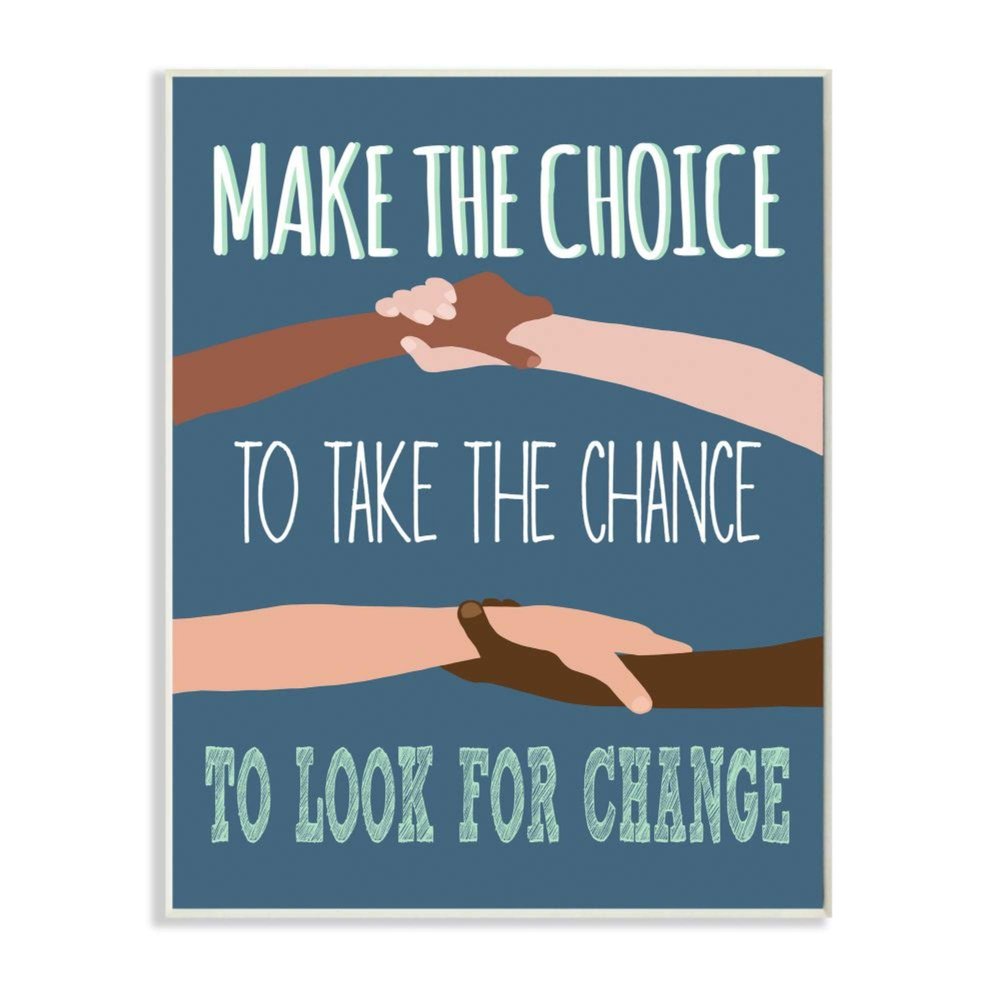 Stupell Industries Look for Change Phrase Diverse Hand Holding