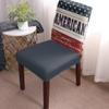 6Pcs Dining Chair Covers Protector Stretch Removable Washable Seat Cushion Slipcover,American Flag Striped and Stars Seat Cover Spandex for Dining Room Restaurant Hotel,Vintage Wooden Texture view 2