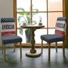 6Pcs Dining Chair Covers Protector Stretch Removable Washable Seat Cushion Slipcover,American Flag Striped and Stars Seat Cover Spandex for Dining Room Restaurant Hotel,Vintage Wooden Texture view 3