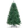 Goplus 6ft Artificial Douglas Christmas Tree, Unlit Hinged Xmas Full Tree with 1355 Branch Tips, Foldable Metal Base, Easy Assembly, Indoor Holiday Party Office Home Store Decor view 1