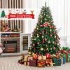 Goplus 6ft Artificial Douglas Christmas Tree, Unlit Hinged Xmas Full Tree with 1355 Branch Tips, Foldable Metal Base, Easy Assembly, Indoor Holiday Party Office Home Store Decor view 2