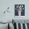 Stupell Industries Charming White Tulip Bouquet Over Rustic Blue view 2