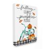 Stupell Industries Fall Leaves Pumpkin Sign Autumn Turquoise Bicycle view 1