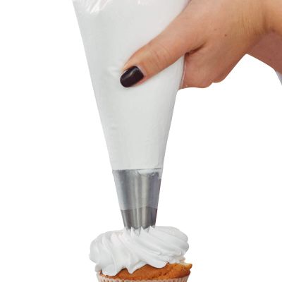 100pcs Extra large anti-burst piping bags, disposal pasty bags for cake and buttercream frosting, cupcake baking, decorating icing, thick, non-slip for all size tips and couples (18 inch), Gexolenu