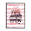 Stupell Industries Pink Quilted Purse Fashion Books Distressed Stripes view 1
