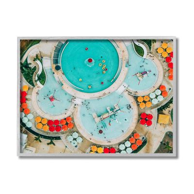Stupell Industries Tropical Summer Pool Resort Vibrant Circles