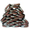 One Hundred (100) Worn Distressed Flag Red Line Wristband Bracelets view 1