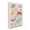 Stupell Industries Girl Power Phrases Colorful Animal Illustrations Canvas Nina Seven Wall Art, 24 x 30 view 1