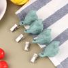 Cabilock 4pcs Green Bird Shape Tablecloth Clips Creative Iron Covers for Home Dining Picnics Buffets and Events Secure Your Tablecloth Windy Conditions view 2