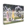 Stupell Industries Girls Gardening Neighborhood Sidewalk Picket Fence Canvas Heide Presse Wall Art, 24 x 30 view 1