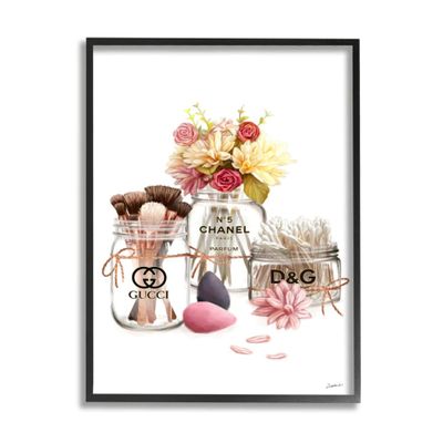 Florals in Fashion Jars Cosmetic Accessories Toiletries