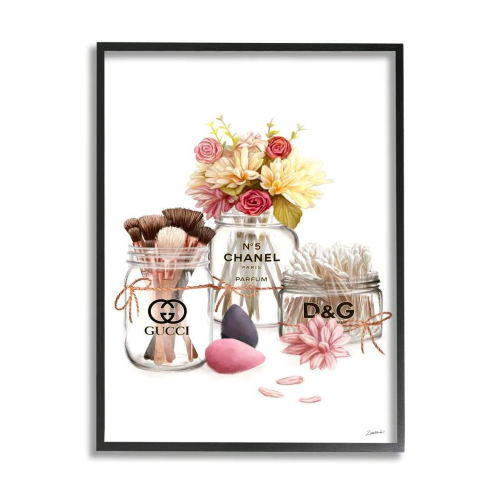 Florals in Fashion Jars Cosmetic Accessories Toiletries