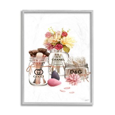 Florals in Fashion Jars Cosmetic Accessories Toiletries