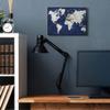 Stupell Industries Navy and Distressed Gold World Map view 2