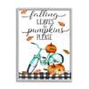 Stupell Industries Fall Leaves Pumpkin Sign Autumn Turquoise Bicycle view 1
