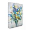 Stupell Industries Distressed Bouquet Spring Flowers Blue Yellow Green Canvas Third Wall Art, 24 x 30 view 1