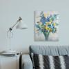 Stupell Industries Distressed Bouquet Spring Flowers Blue Yellow Green Canvas Third Wall Art, 24 x 30 view 2