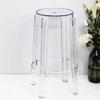 Kitchen & Dining Room Chairs Side Chairs Modern Acrylic Counter Bar Stool in Clear, Nordic High Stool, Plastic Dining Table Chair, for Kitchen Breakfast Counter Conservatory Cafe Pub view 2
