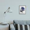 Blue Sunflower Illustration White Farm Fence Design view 2