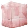Shanbor Bed Curtain, Durable Post Bed Curtain Luxury Princess Bedroom Mosquito Netting Bed Canopy, Four Corner Mosquito Net for(Pink, 120 * 200 * 200) view 3