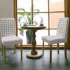 6Pcs Dining Chair Covers Protector Stretch Removable Washable Seat Cushion Slipcover,Light Brown Lattice Seat Cover Spandex for Dining Room Restaurant Hotel,Checkered Background view 3