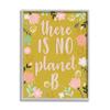 No Planet B Phrase Pink Floral Illustration Border view 1