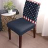 6Pcs Dining Chair Covers Protector Stretch Removable Washable Seat Cushion Slipcover,Independence Day 4th of July Seat Cover Spandex for Dining Room Restaurant Hotel,Patriotic American Flag view 2