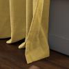 TWOPAGES Yellow Pinch Pleated Curtains 120 Inches Long for Living Room, Heavyweight Linen Textured Cotton Curtains Light Filtering Drapes (Set of 2, 58W x 120L) view 4