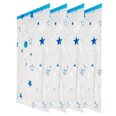 4pcs Foldable Vacuum Compression Storage Bags Assorted Colors for Bedding and Clothes Organization Material Large Capacity for Tidy Homes