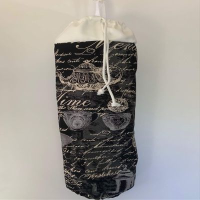 Plastic Bag Holder/plastic bag organizer/grocery bag dispenser (Black farmhouse)