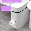 Leying Toilet Brush and Waste Bin Set,Bathroom Toilet Holder Brush Multifunction 3 In 1 14L Trash Can and Toilet Brush and Holder Set for Bathroom view 2