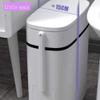 Leying Toilet Brush and Waste Bin Set,Bathroom Toilet Holder Brush Multifunction 3 In 1 14L Trash Can and Toilet Brush and Holder Set for Bathroom view 4
