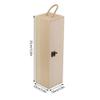 Fdit Wooden Wine Box with Hinged Clasp Single Wine Bottle Wood Storage Case for Birthday Party Housewarming Wedding Anniversary view 3