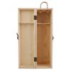 Fdit Wooden Wine Box with Hinged Clasp Single Wine Bottle Wood Storage Case for Birthday Party Housewarming Wedding Anniversary view 4