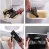 Toilet Brush and Waste Bin Set Toilet Holder Brush Multifunction 3 In 1 for Bathroom Cleaning (gray) view 3