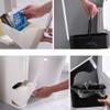 Toilet Brush and Waste Bin Set Toilet Holder Brush Multifunction 3 In 1 for Bathroom Cleaning (gray) view 4
