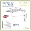 Smartsome | Wall Mounted | Clothes Drying Rack| 22" Wide |15 Linear Feet Capacity | 8 Smooth Round Stainless Steel Rods | 60 lb Capacity | Fully Assembled | Compact Sturdy Space-Saving Design view 2