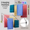 Smartsome | Wall Mounted | Clothes Drying Rack| 22" Wide |15 Linear Feet Capacity | 8 Smooth Round Stainless Steel Rods | 60 lb Capacity | Fully Assembled | Compact Sturdy Space-Saving Design view 3
