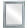 OVALCREST Rectangle Beveled Wall Mirror for Home Decor - Philadelphia Style - Silver Leaf with Black Antique - 22x28 Outside Dimensions view 1