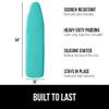 GORILLA GRIP The Original Ironing Board Cover and Pad, Silicone Coating, 400F Scorch Resistant Thick Padding, Heavy Duty Iron Covers Standard Boards, Hook and Loop Fastener Strap, Quatrefoil 15x54 view 2