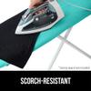 GORILLA GRIP The Original Ironing Board Cover and Pad, Silicone Coating, 400F Scorch Resistant Thick Padding, Heavy Duty Iron Covers Standard Boards, Hook and Loop Fastener Strap, Quatrefoil 15x54 view 3