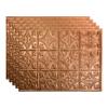 FASDE Traditional Style/Pattern 1 Decorative Vinyl 18in x 24in Backsplash Panel in Polished Copper (5 Pack) view 1