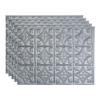 FASDE Traditional Style/Pattern 1 Decorative Vinyl 18in x 24in Backsplash Panel in Argent Silver (5 Pack) view 1