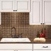 FASDE Traditional Style/Pattern 1 Decorative Vinyl 18in x 24in Backsplash Panel in Argent Bronze (5 Pack) view 2