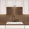 FASDE Traditional Style/Pattern 1 Decorative Vinyl 18in x 24in Backsplash Panel in Argent Bronze (5 Pack) view 3
