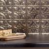 FASDE Traditional Style/Pattern 1 Decorative Vinyl 18in x 24in Backsplash Panel in Brushed Nickel (5 Pack) view 3