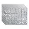 FASDE Traditional Style/Pattern 1 Decorative Vinyl 18in x 24in Backsplash Panel in Brushed Aluminum (5 Pack) view 1