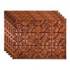 FASDE Traditional Style/Pattern 1 Decorative Vinyl 18in x 24in Backsplash Panel in Moonstone Copper (5 Pack) view 1