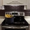 FASDE Traditional Style/Pattern 1 Decorative Vinyl 18in x 24in Backsplash Panel in Smoked Pewter (5 Pack) view 2